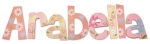 Pink Daisy Garden Painted Wall Letters