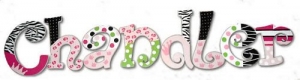 Fun and Funky Chandler Hand Painted Wall Letters