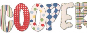 Preppy Patterns Hand Painted Wall Letters