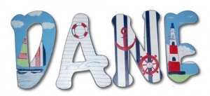 Ships Ahoy! Hand Painted Wall Letters