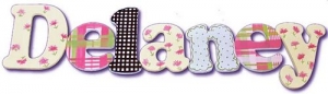Little Lady Hand Painted Wall Letters
