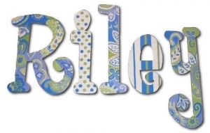 Pretty Paisley Girl Hand Painted Wall Letters