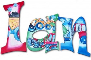 Little Movers Hand Painted Wall Letters