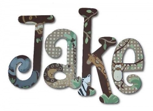 Safari Adventure Hand Painted Wall Letters
