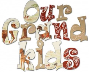 Western Grandkids Hand Painted Wall Letters