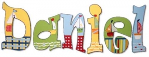 Baby's Boats Hand Painted Wall Letters