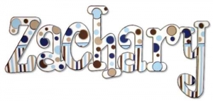 Blue Bubbly Hand Painted Wall Letters
