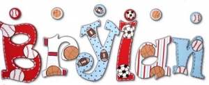 Sports Hand Painted Wall Letters
