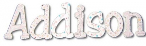 Pinky Patterns Hand Painted Wall Letters