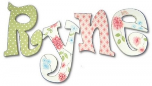 Ryne's Dahlia Garden Hand Painted Wall Letters