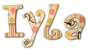 Lovely Birdies Hand Painted Wall Letters