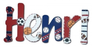 Sports Fanatic Hand Painted Wall Letters