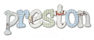 Preston Monkey Hand Painted Wall Letters