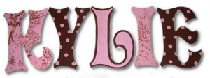 Vintage Toile Hand Painted Wall Letters