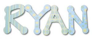 Preppy Boy 2 Hand Painted Wall Letters