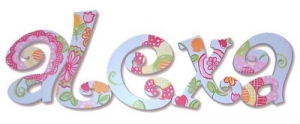 Poppies Hand Painted Wall Letters