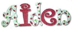 Ladybug Parade Hand Painted Wall Letters