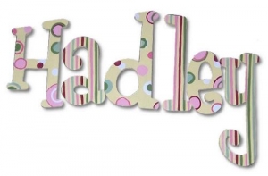 Retro Circles Hand Painted Wall Letters