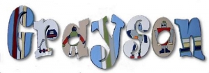Robots! Hand Painted Wall Letters