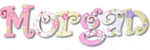Playful Garden Hand Painted Wall Letters