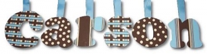 Mad About Plaid Boy Hand Painted Wall Letters