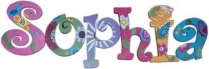 Lullaby Birds Hand Painted Wall Letters
