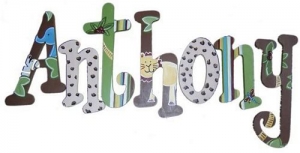 Baby Safari Hand Painted Wall Letters