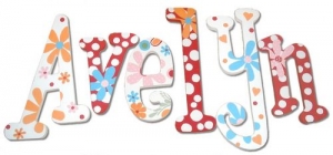 Lizzie Bedding Hand Painted Wall Letters