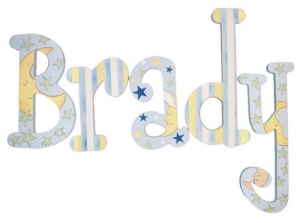 Moon and Stars Hand Painted Wall Letters
