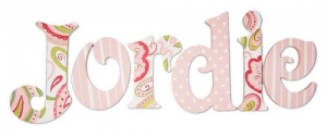 Sweet Paisley Hand Painted Wall Letters