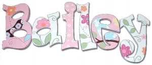 Lovebirds Painted Wall Letters
