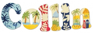 Island Surf Boy Painted Wall Letters