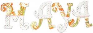 Mango Tango Painted Wall Letters