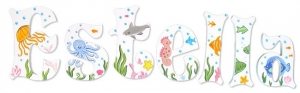 Ocean Dreams Painted Wall Letters