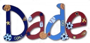 Varsity Star Hand Painted Wall Letters