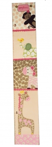 Painted Canvas Growth Chart - Jungle Jill