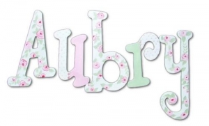 Dainty Roses Hand Painted Wall Letters