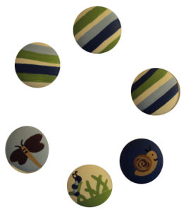 Nail Covers and Knobs - Bugs and Stripes