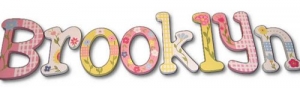 Spring Flowers for Brooklyn Hand Painted Wall Letters