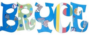 Lacrosse Star Hand Painted Wall Letters