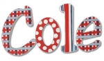 Patriotic Cole Hand Painted Wall Letters