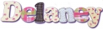 Little Lady Hand Painted Wall Letters