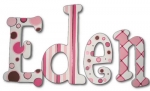 Soda Pop Pink Hand Painted Wall Letters