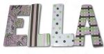 Precious Pink Paisley Hand Painted Wall Letters