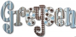 Blue Brownie 2 Hand Painted Wall Letters