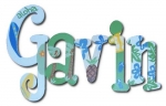Hawaiian Paradise Hand Painted Wall Letters