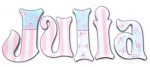 Cottage Roses Hand Painted Wall Letters