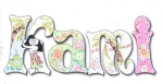 Hula Hula Hawaiian Hand Painted Wall Letters