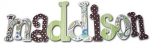 Green Paisley Splash Hand Painted Wall Letters