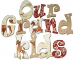 Western Grandkids Hand Painted Wall Letters